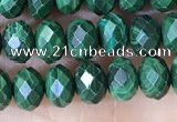 CRB3193 15.5 inches 4*6mm faceted rondelle tiny malachite beads