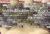 CRB3200 15.5 inches 2*3.5mm faceted rondelle mixed quartz beads