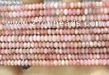 CRB3202 15.5 inches 2.5*4mm faceted rondelle pink opal beads