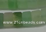 CRB321 15.5 inches 8*12mm tyre matte fluorite gemstone beads