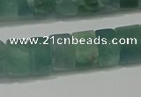 CRB322 15.5 inches 8*12mm tyre matte fluorite gemstone beads