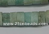 CRB324 15.5 inches 8*12mm tyre matte amazonite gemstone beads