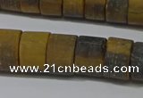 CRB326 15.5 inches 8*12mm tyre matte yellow tiger eye beads