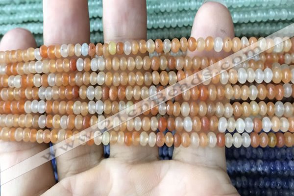 CRB4003 15.5 inches 2.5*4.5mm rondelle red aventurine beads wholesale