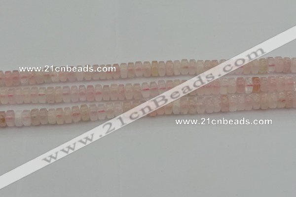 CRB401 15.5 inches 5*8mm rondelle rose quartz beads wholesale