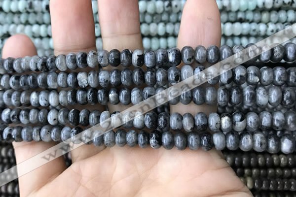 CRB4035 15.5 inches 4*6mm rondelle black labradorite beads wholesale