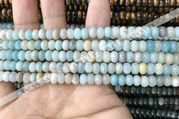 CRB4036 15.5 inches 4*6mm rondelle amazonite beads wholesale