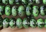 CRB4042 15.5 inches 4*6mm rondelle imitation ruby zoisite beads