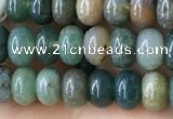 CRB4043 15.5 inches 4*6mm rondelle Indian Agate beads wholesale