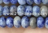 CRB4046 15.5 inches 4*6mm rondelle blue spot stone beads