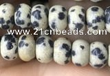 CRB4049 15.5 inches 4*6mm rondelle dalmatian jasper beads wholesale