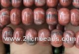 CRB4055 15.5 inches 4*6mm rondelle red sesame jasper beads wholesale