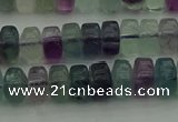 CRB406 15.5 inches 5*8mm rondelle fluorite gemstone beads