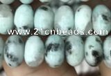 CRB4075 15.5 inches 5*8mm rondelle sesame jasper beads wholesale