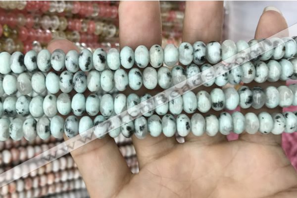 CRB4075 15.5 inches 5*8mm rondelle sesame jasper beads wholesale