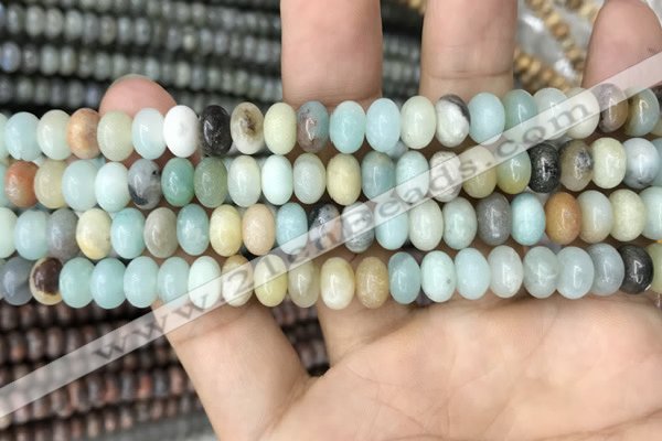 CRB4078 15.5 inches 5*8mm rondelle amazonite beads wholesale