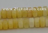 CRB410 15.5 inches 5*8mm rondelle yellow jade beads wholesale