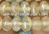 CRB4111 15.5 inches 5*8mm faceted rondelle yellow watermelon beads