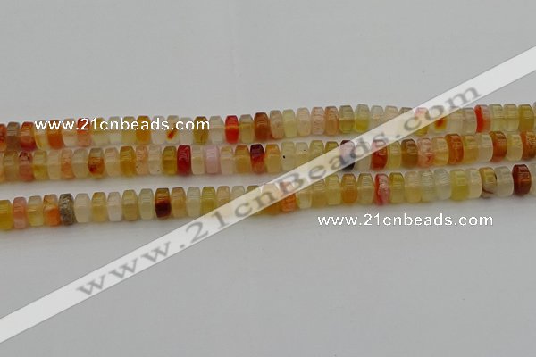 CRB413 15.5 inches 5*8mm rondelle yellow agate beads wholesale