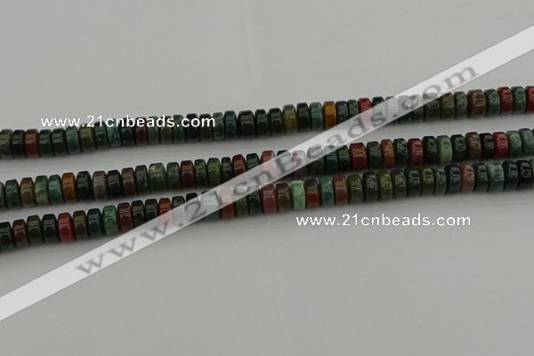 CRB415 15.5 inches 5*8mm rondelle Indian agate beads wholesale