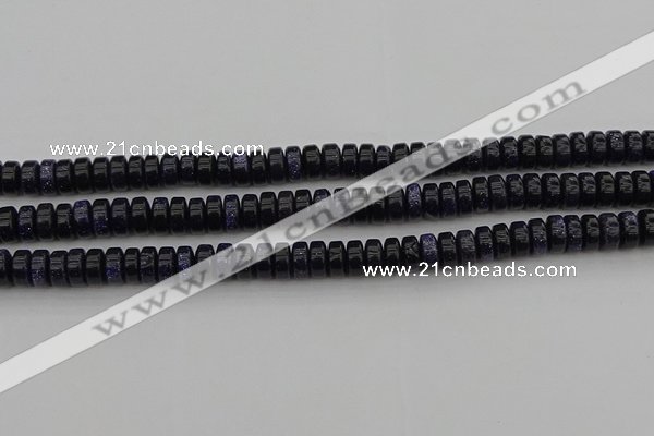 CRB420 15.5 inches 5*8mm rondelle blue goldstone beads wholesale