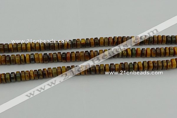 CRB435 15.5 inches 5*8mm rondelle yellow tiger eye beads