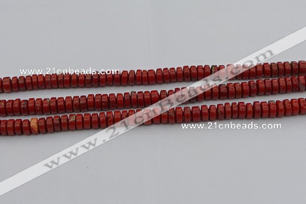 CRB438 15.5 inches 5*8mm rondelle red jasper beads wholesale