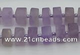 CRB457 15.5 inche 6*10mm tyre matte amethyst gemstone beads