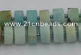 CRB470 15.5 inche 8*12mm tyre matte amazonite gemstone beads