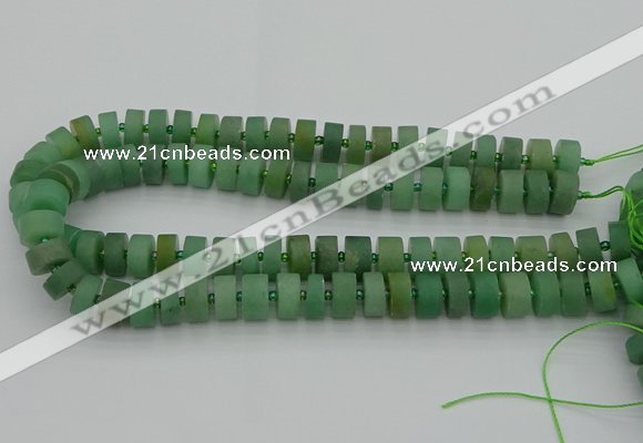 CRB475 15.5 inches 8*14mm tyre green aventurine beads wholesale