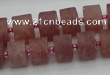 CRB480 15.5 inches 8*14mm tyre strawberry quartz beads wholesale