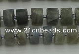 CRB483 15.5 inches 6*10mm tyre labradorite gemstone beads