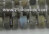 CRB484 15.5 inches 7*12mm tyre labradorite gemstone beads