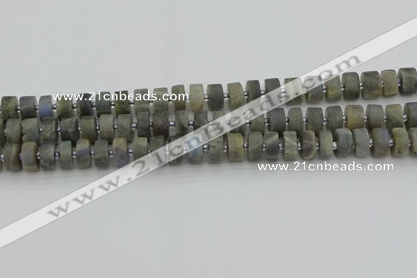 CRB484 15.5 inches 7*12mm tyre labradorite gemstone beads