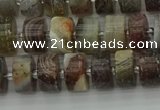 CRB487 15.5 inches 5*8mm tyre matte botswana agate beads wholesale