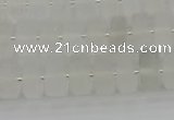 CRB499 15.5 inches 5*8mm tyre matte white crystal beads wholesale
