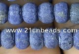 CRB5025 15.5 inches 4*6mm rondelle matte lapis lazuli beads wholesale