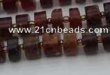 CRB505 15.5 inches 5*8mm tyre orange garnet beads wholesale