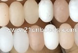 CRB5053 15.5 inches 5*8mm rondelle matte pink aventurine beads