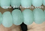 CRB5054 15.5 inches 5*8mm rondelle matte green aventurine beads