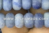 CRB5055 15.5 inches 5*8mm rondelle matte blue aventurine beads