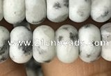 CRB5060 15.5 inches 5*8mm rondelle matte sesame jasper beads