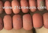 CRB5064 15.5 inches 5*8mm rondelle matte red jasper beads wholesale