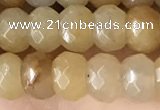 CRB5103 15.5 inches 4*6mm faceted rondelle yellow aventurine beads