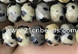 CRB5109 15.5 inches 4*6mm faceted rondelle dalmatian jasper beads