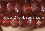 CRB5114 15.5 inches 4*6mm faceted rondelle red agate beads