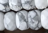 CRB5150 15.5 inches 5*8mm faceted rondelle white howlite beads