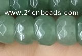 CRB5156 15.5 inches 5*8mm faceted rondelle green aventurine beads