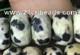 CRB5158 15.5 inches 5*8mm faceted rondelle dalmatian jasper beads