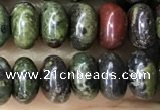 CRB5309 15.5 inches 4*6mm rondelle dragon blood jasper beads